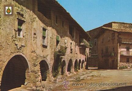 Cartoline: SANTA PAU - PLA&Ccedil;A DELS PORTICS  - N&ordm; 7 -  ED. ESCUDO ORO - A&Ntilde;O 1970 - NUEVA