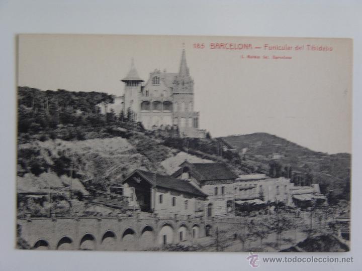 Postales: POSTAL DE BARCELONA FUNICULAR DEL TIBIDABO - Foto 1