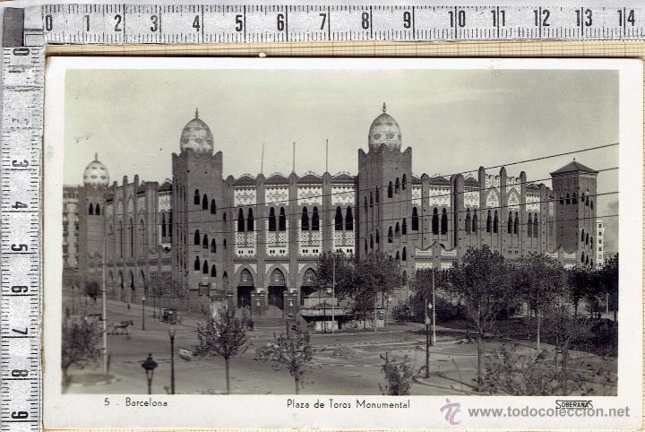 Postales: POSTAL PLAZA DE TOROS MONUMENTAL-BARCELONA.