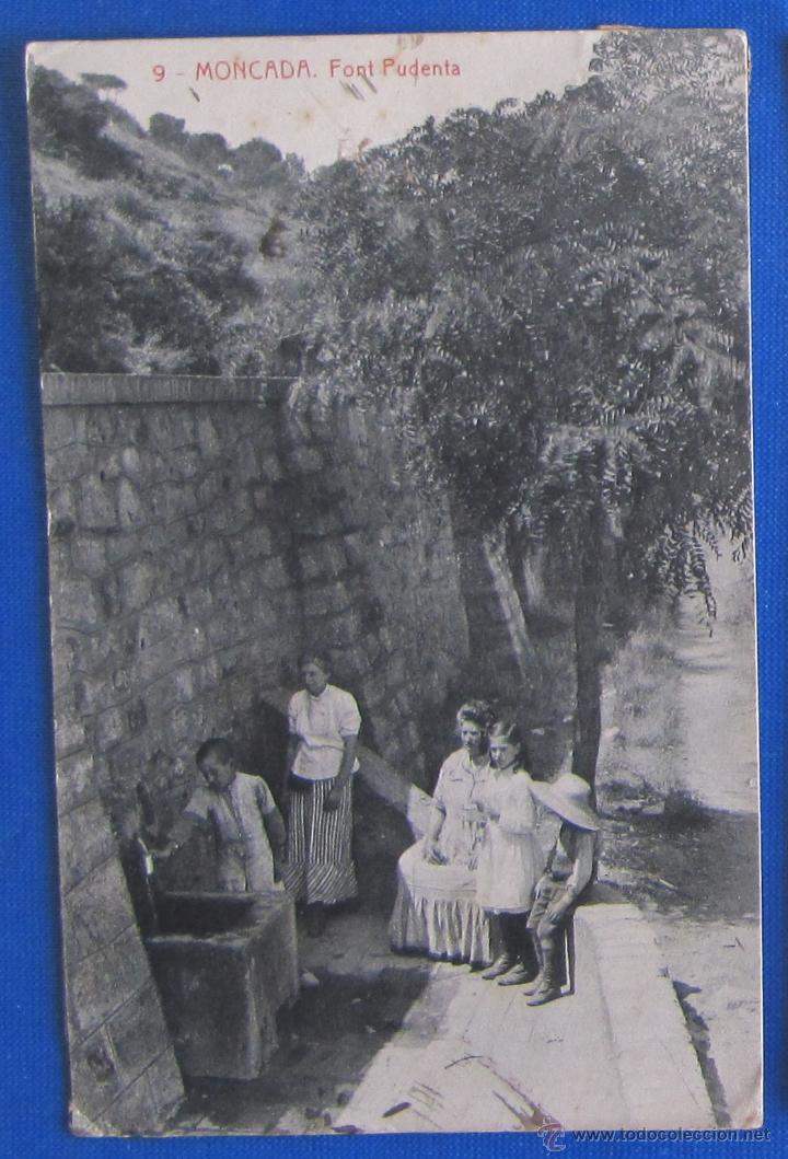 Postales: 9. MONCADA. FONT PUDENTA. 3537 FOTOTIPIA THOMAS, BARCELONA.ED. DOMINGO BLASI.