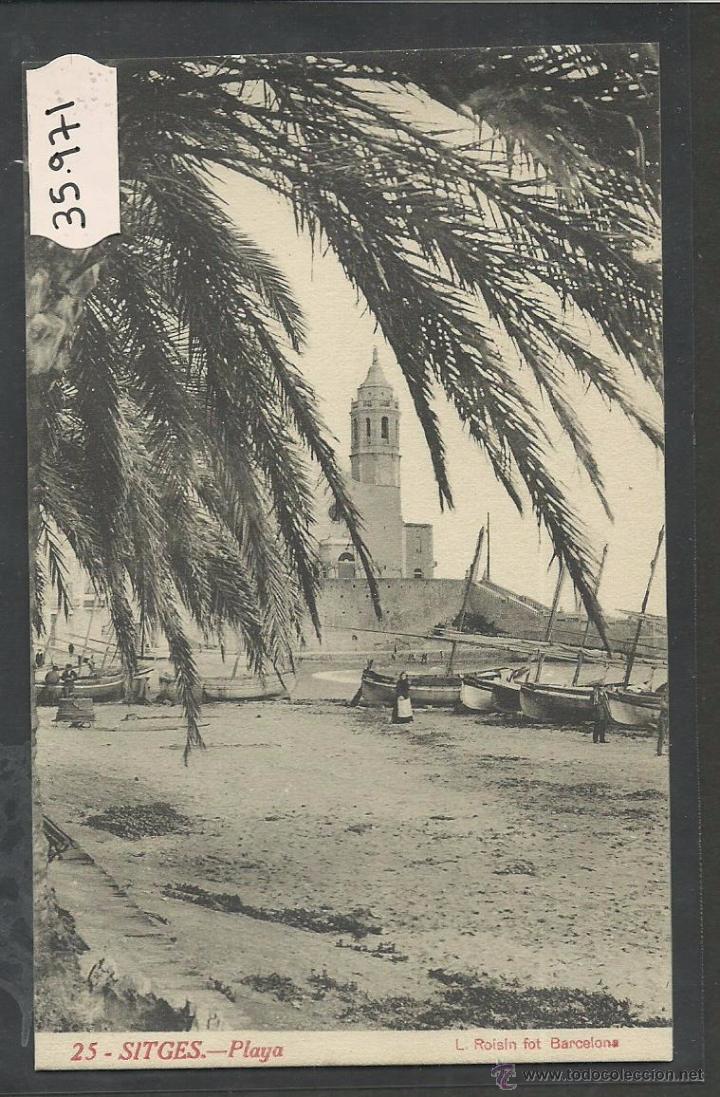 Postales: SITGES - 25 - PLAYA - ROISIN - (35971) - Foto 1