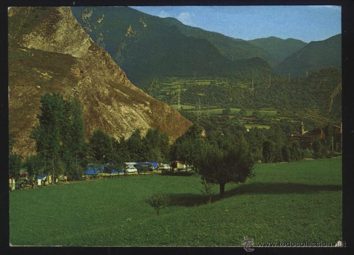 Postales: A-2117- LERIDA. LLAVORSI. CAMPING JUNTO AL RIO.