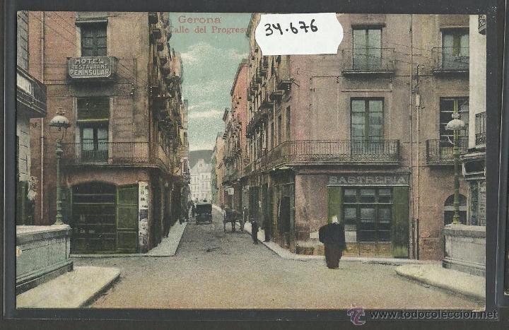 Postales: GIRONA - CARRER DEL PROGRES - (36476) - Foto 1