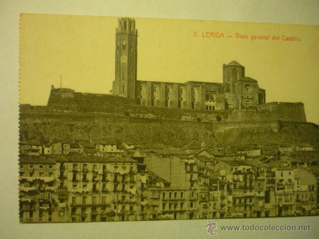 Postales: postal lerida vista general del castillo---bb