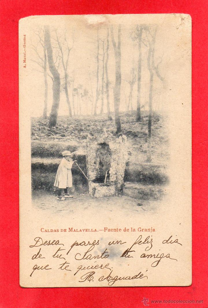 Postales: caldas de malavella. fuente de la granja - Foto 1