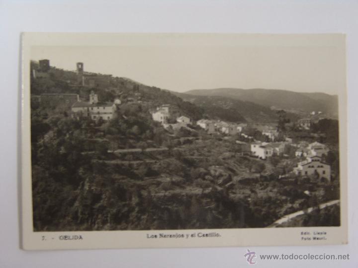Postales: POSTAL DE GELIDA LOS NARANJOS Y EL CASTILLO - Foto 1