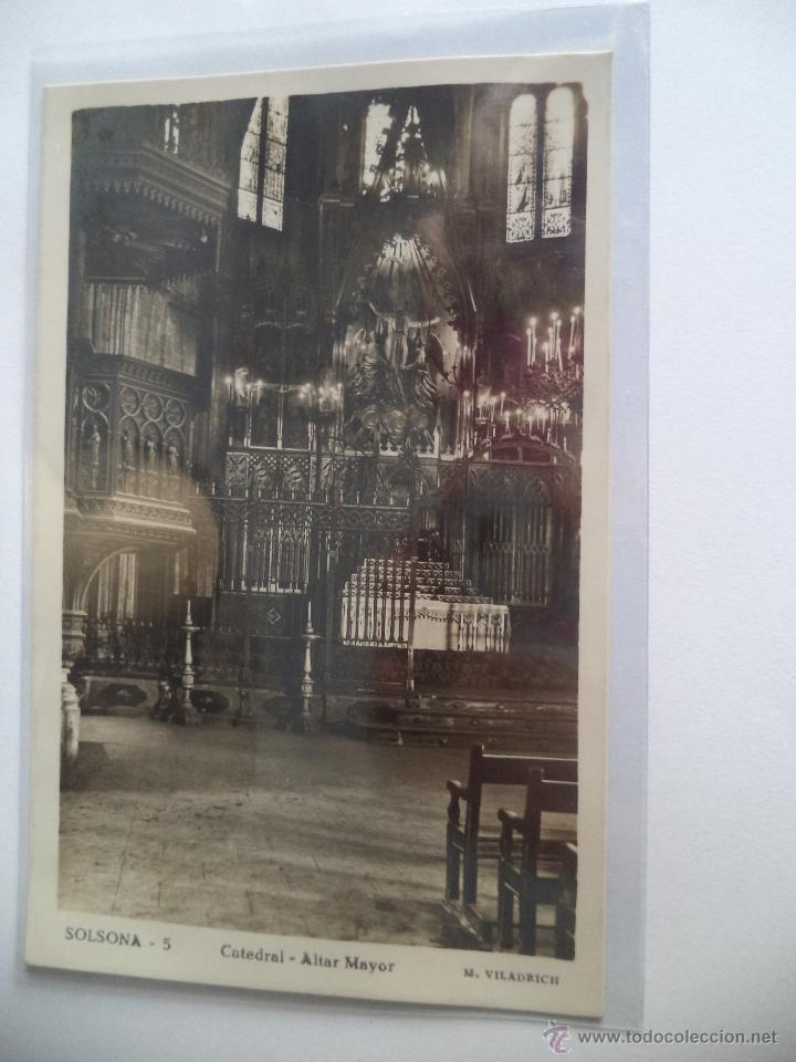 Postales: Magnifica postal de Solsona.Altar Mayor - Foto 1