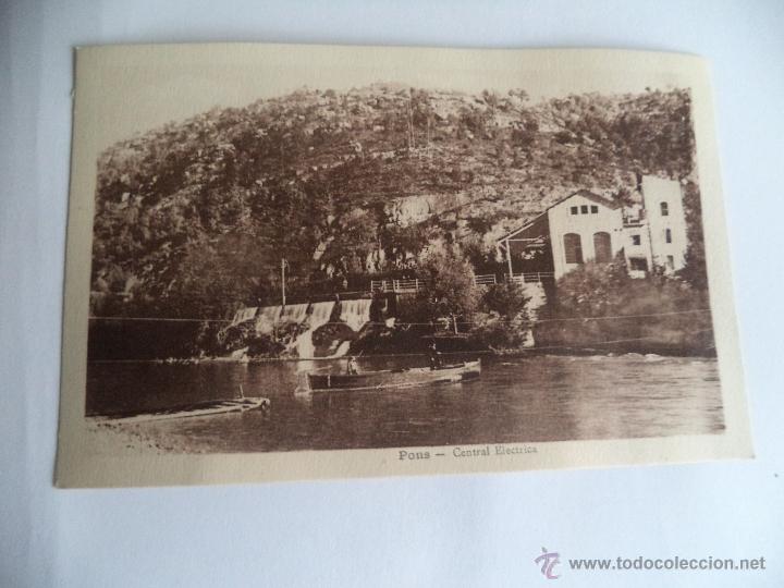 Postales: Magnifica postal de Pons  Central electrica - Foto 1
