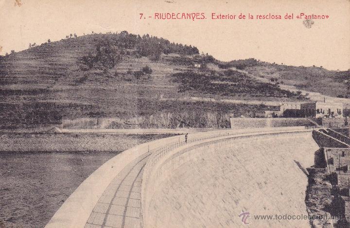 Postales: 7 Riudecanyes Exterior pantano (sin circular) Ed. S. Ribas