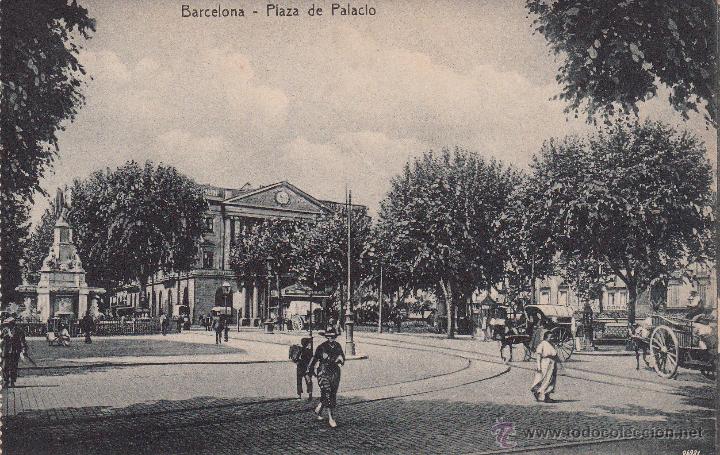 Postales: POSTAL BARCELONA.- PLAZA DE PALACIO -SIN CIRCULAR--