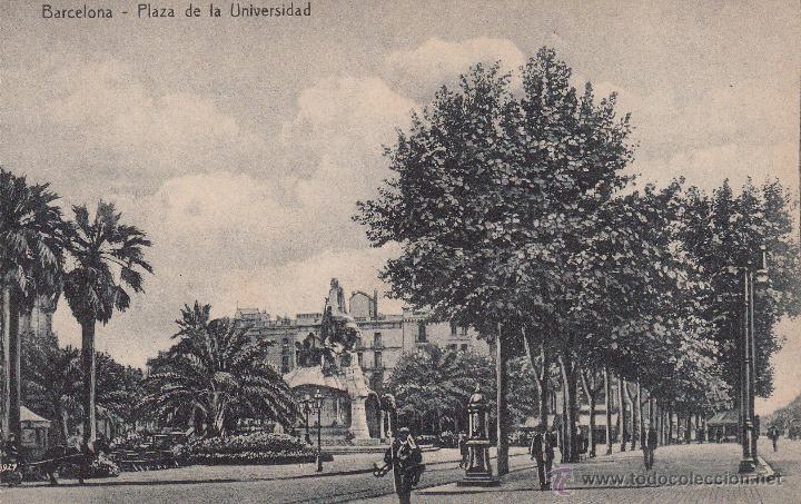 Postales: POSTAL BARCELONA.- PLAZA DE LA UNIVERSIDAD -SIN CIRCULAR--