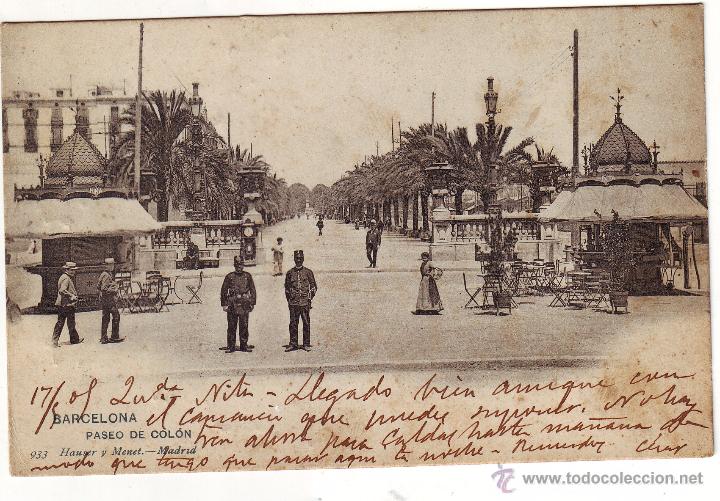 Postales: BARCELONA. PASEO DE COL&Oacute;N - Foto 1