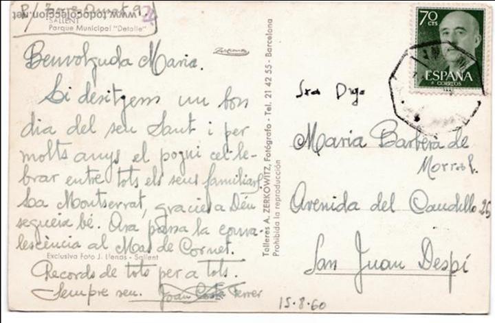 Postales: P- 2836. POSTAL DE SALLENT. ZERKOWITZ. - Foto 2