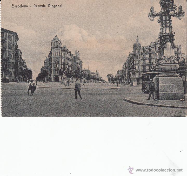 Postales: POSTAL BARCELONA.-GRANVIA DIAGONAL- SIN CIRCULAR - Foto 1