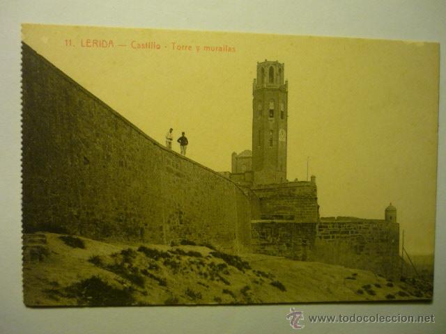 Postales: POSTAL LERIDA -CASTILLO TORRE Y MURALLAS BB