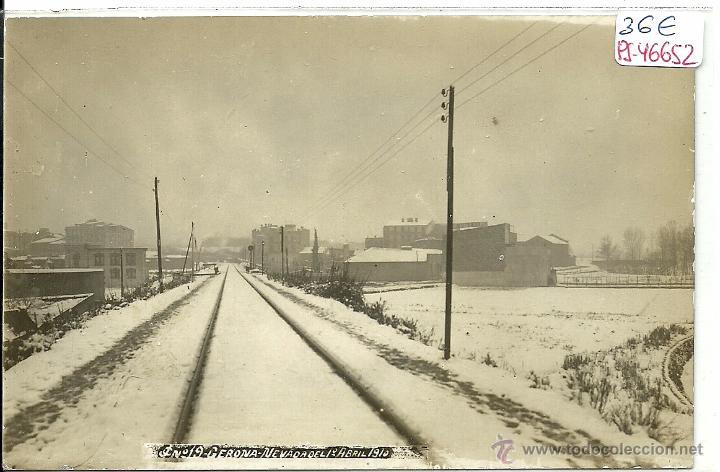Postkarten: (PS-46652)POSTAL FOTOGRAFICA DE GERONA-NEVADA ABRIL DE 1910