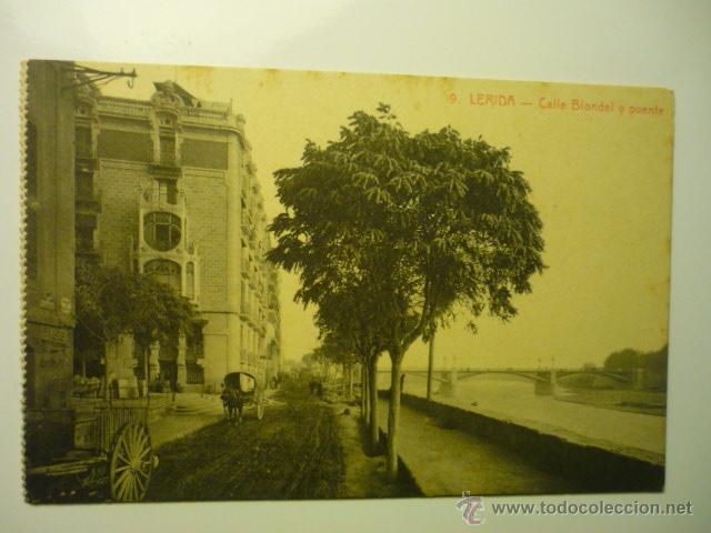 Postales: postal lerida calle blonde y puente--bb