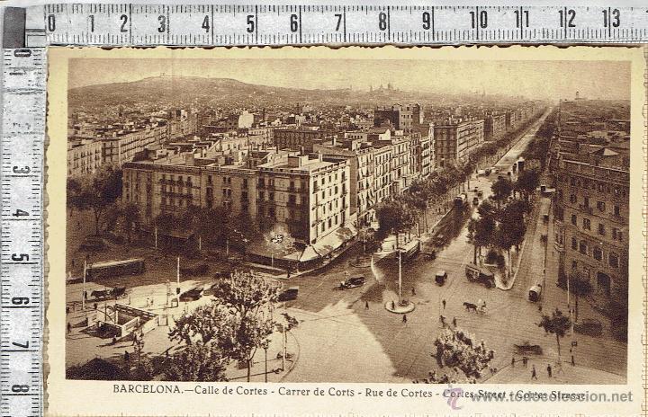 Postales: POSTAL CALLE CORTES-CARRER DE LES CORTS-BARCELONA.