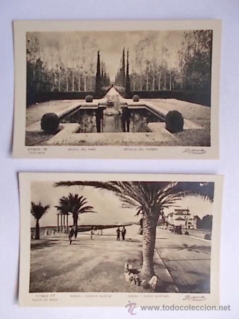 Postales: SITGES - JARDINES TERRAMAR y PASEO RIBERA - Foto 1