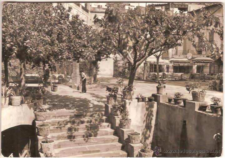 Postales: CALDA DE MONTBUY, TERMAS VICTORIA, DETALLE DEL JARDIN - SOBERANAS N&ordm; 9 - CIRCULADA 1958
