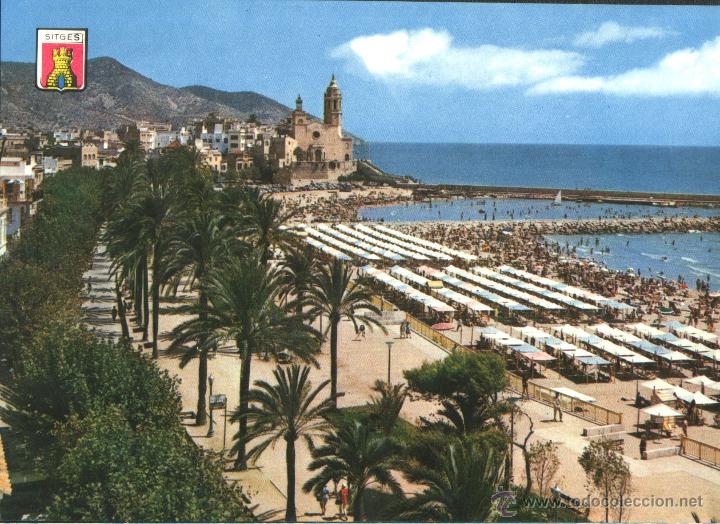 Postales: SITGES - PASEO DE LA RIBERA - Foto 1