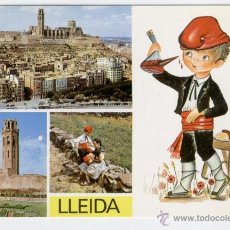 Postales: LLEIDA - DIVERSOS ASPECTES. (DIBUIX DE CASTAÑER) 1972. Lote 52636234
