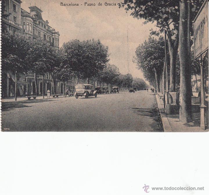 Postales: POSTAL BARCELONA.- PASEO DE GRACIA --SIN CIRCULAR