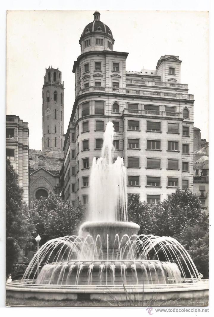 Postales: LERIDA N&ordm; 44 .- PLAZA GOBIERNO CIVIL .- SURTIDOR .- EDICION SOBERANAS / FISA