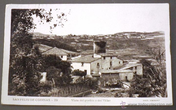Postales: POSTAL DE SANT FELIU DE CODINES - VISTA DEL PUEBLO Y DEL VILLAR. ED. UMBERT. FOTO GUILERA