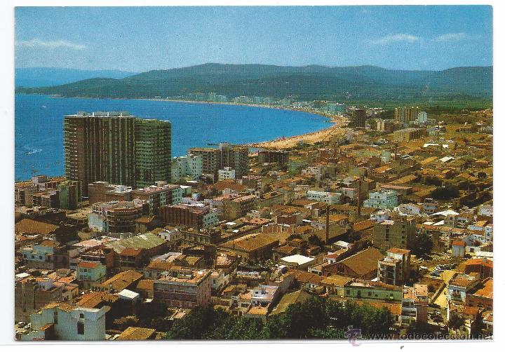 Postales: PALAMOS .- AL FONDO SAN ANTONIO DE CALONGE .-DISTRIBUCIONES FABREGAT N&ordm; 1105