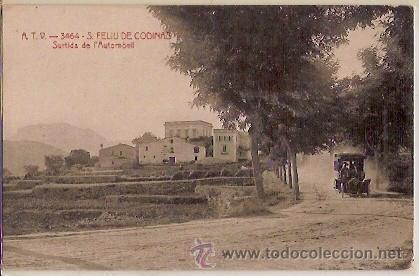 Postkarten: ANTIGUA POSTAL ATV 3464 S FELIU DE CODINAS SURTIDA DE L'AUTOMOVIL ED ANGEL TOLDRA VIAZO