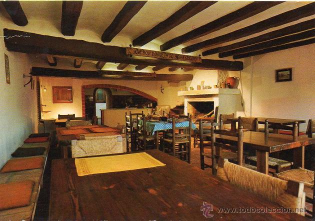 Postales: La Febr&oacute; - Hostal de la Perdiu - Menjador d'hivern