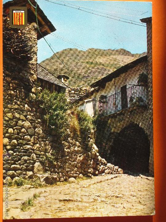 Postales: POSTAL - LERIDA - VALL DE BOHI CALLE TIPICA - ESCUDO ORO - CIRCULADA MATASELLOS 1969