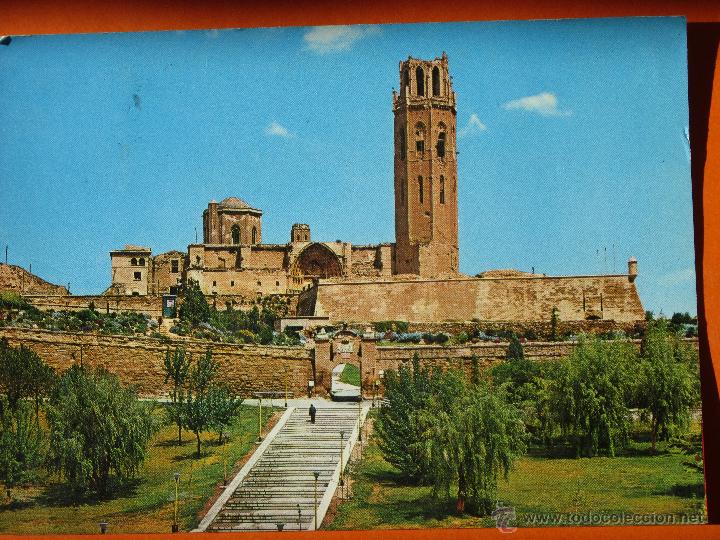 Postales: POSTAL - LERIDA - LA SEO ANTIGUA PLAZA DE LA VICTORIA  -POSTALES INTERNACIONALES - CIRCULADA SELLO