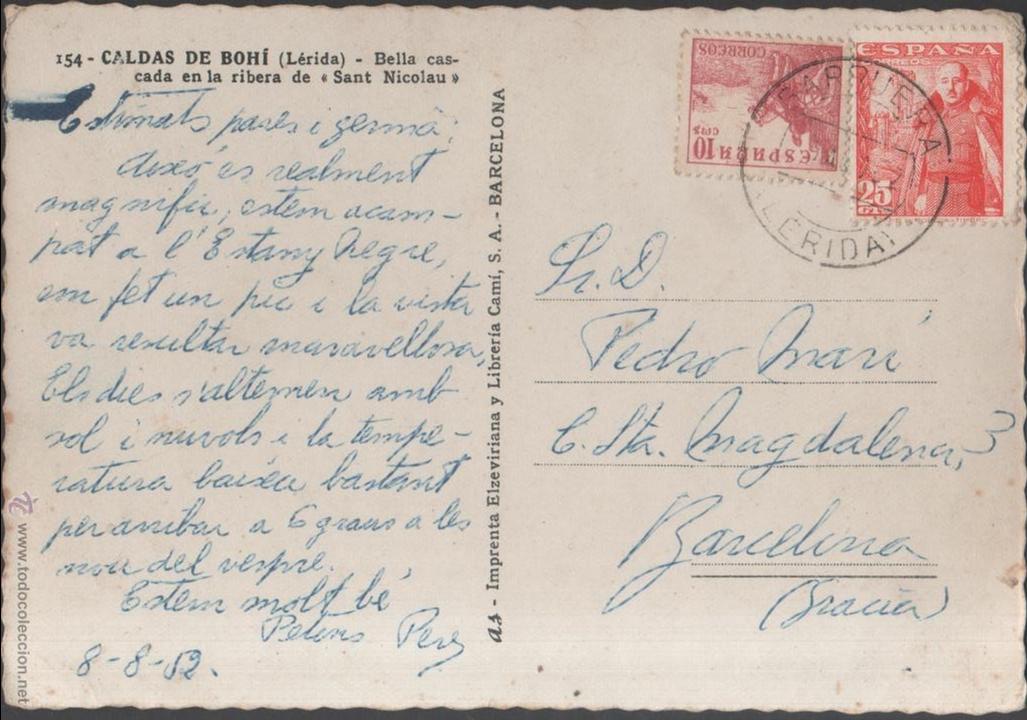 Postales: Postal de Caldas de bohi. Circulada - Foto 2