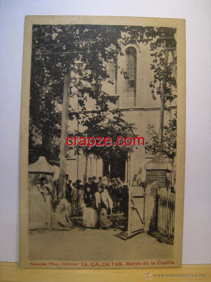 Postales: CALDETAS: SALIDA DE LA CAPILLA - POSTAL ORIGINAL 19 - Foto 1