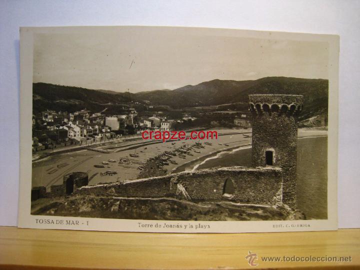 Postales: TOSSA DE MAR: TORRE JONAS Y PLAYA - POSTAL ORIGINAL 1 - Foto 1