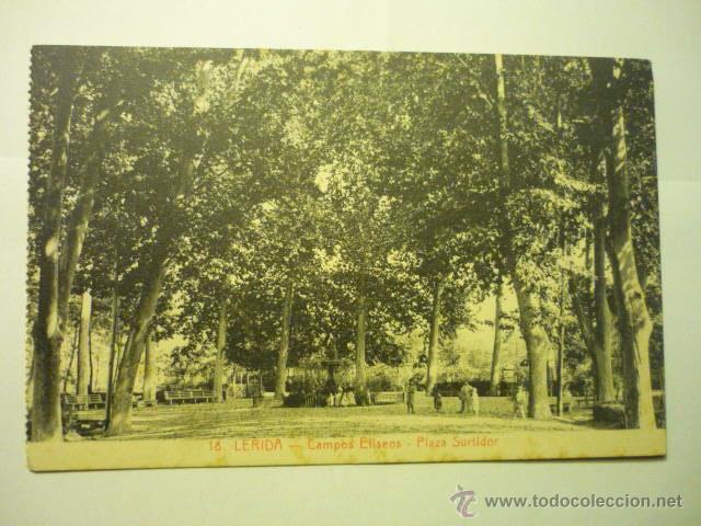 Cartes Postales: POSTAL LERIDA CAMPOS ELISEOS- PL.SURTIDOR BB