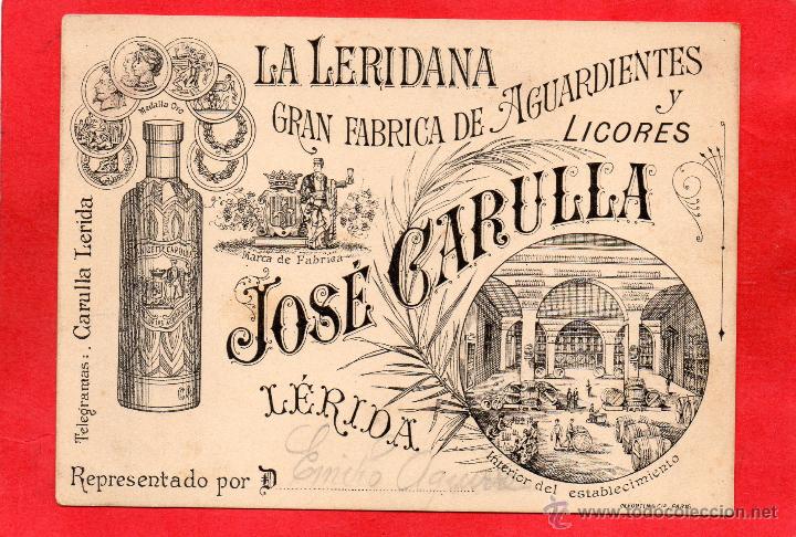 Postales: lerida. la leridana fabrica de aguardientes. publicidad