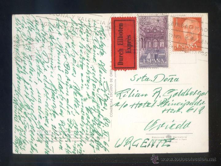 Postales: Sitges. Circulada 1966, matasellos rodillo *Sitges* Poco legible. - Foto 2