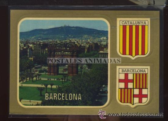 Postales: Lote de 4 postales de Barcelona autoadhesivas - Foto 3