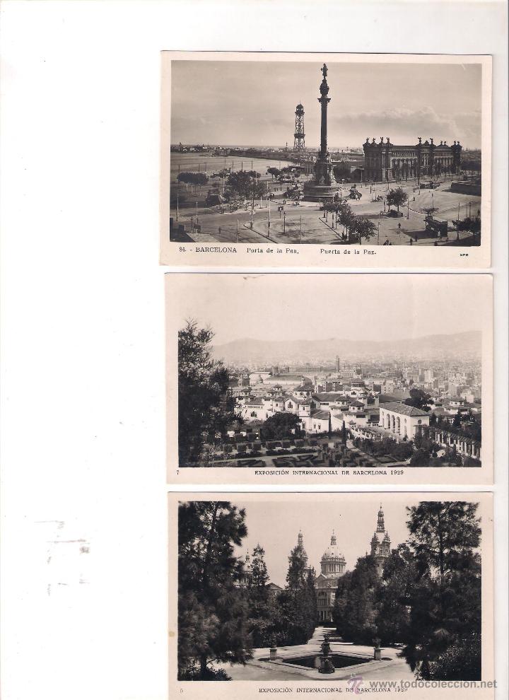 Postales: 9 POSTALES ANTIGUAS DE BARCELONA - Foto 3