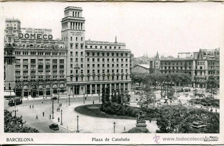 Postales: BARCELONA--PLAZA DE CATALUNYA-TRANV&Iacute;A-ANIMADA---MAURI
