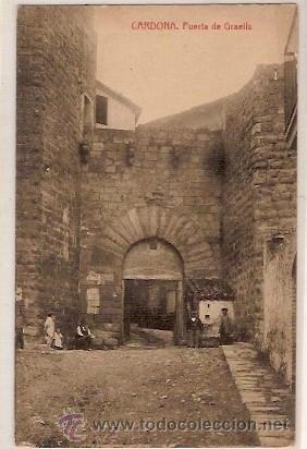 Postcards: ANTIGUA POSTAL CARDONA PUERTA DE GRAELLS 9112 FOTOTIPIA THOMAS EDICION R LOPEZ