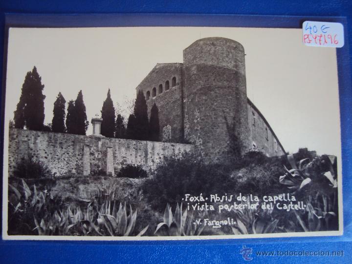 Postkarten: (PS-47196)POSTAL FOTOGRAFICA DE FOXA-ABSIS DE LA CAPELLA I VISTA POSTERIOR DEL CASTELL.V.FARGNOLI