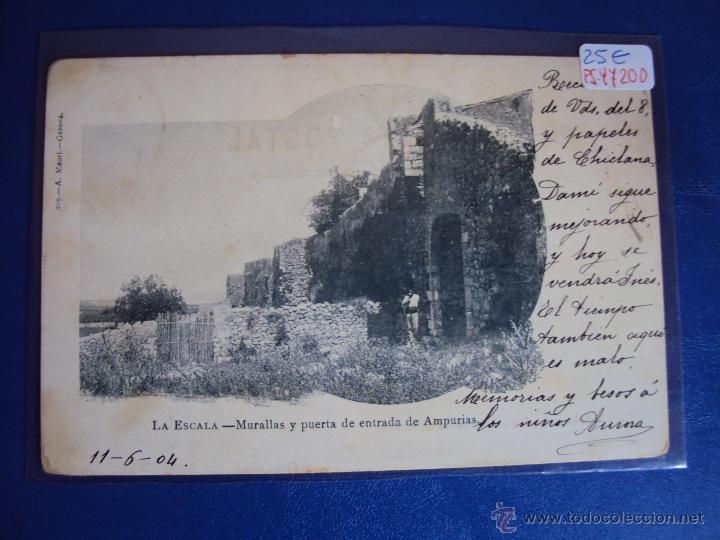 Postcards: (PS-47200)POSTAL DE LA ESCALA-MURALLAS Y PUERTA DE ENTRADA DE AMPURIAS.A.MAURI