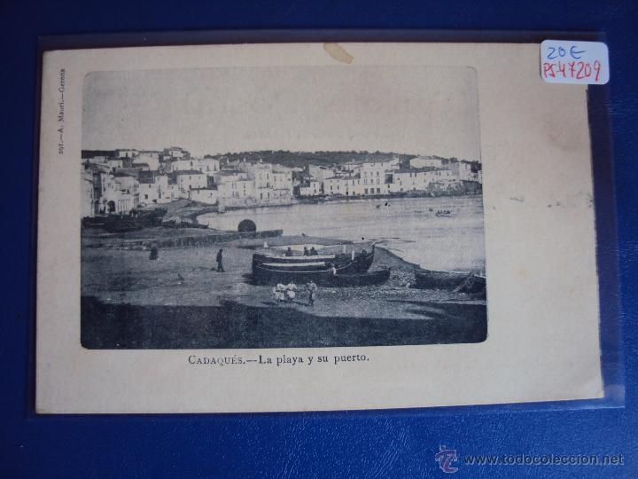 Postcards: (PS-47209)POSTAL DE CADAQUES-LA PLAYA Y SU PUERTO.A.MAURI