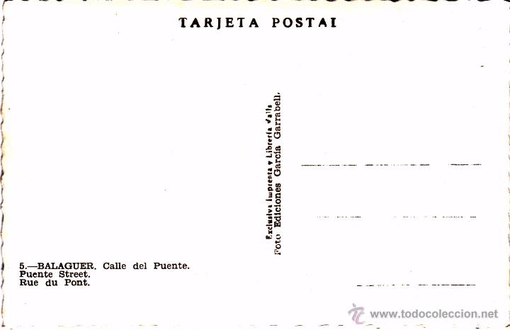 Postales: BALAGUER CALLE DEL PUENTE - Foto 2