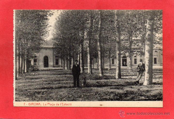 Postales: gerona. 7 pla pla&ccedil;a de lestaci&oacute;. thomas - Foto 1