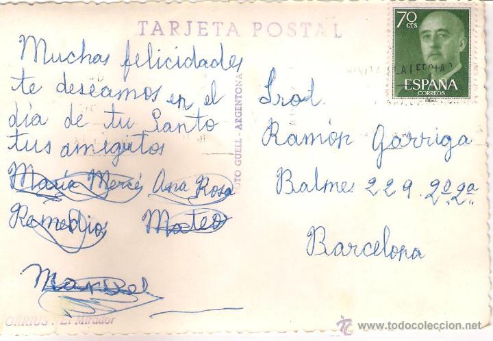 Postales: POSTAL DE ORRIUS , EL MIRADOR. - Foto 2